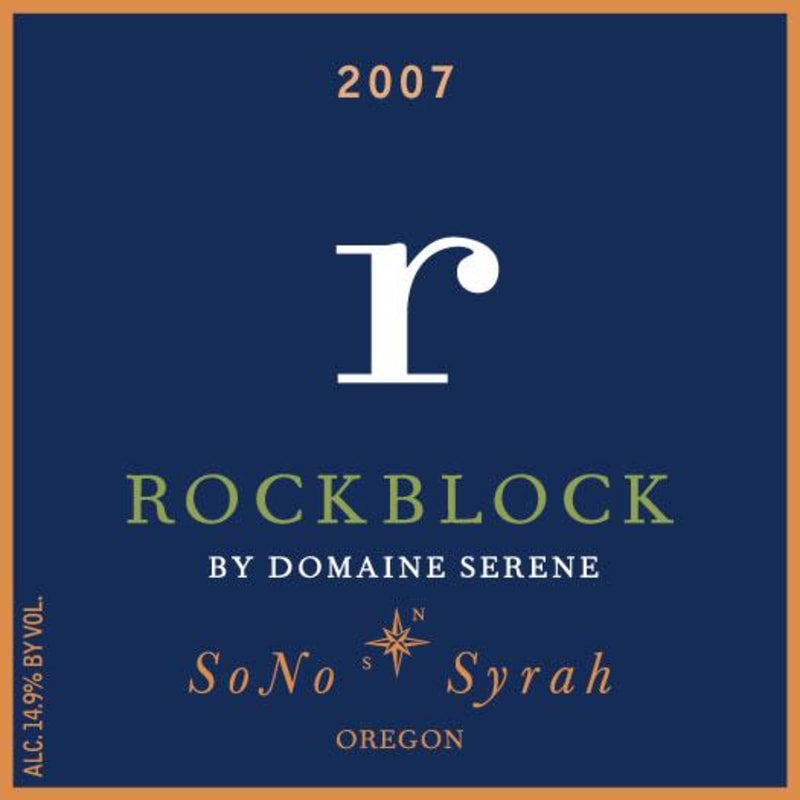 Domaine Serene Rockblock SoNo Syrah 2007 Front Label