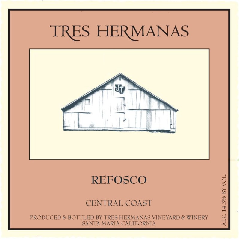 Tres Hermanas Vineyard & Winery Refosco 2010 Front Label