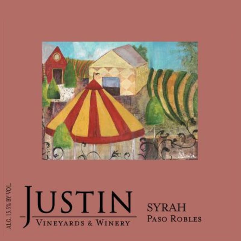 Justin Paso Robles Syrah 2015 Front Label