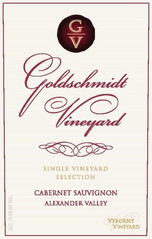 Goldschmidt Vineyard Vyborny Vineyard Cabernet Sauvignon 2008 Front Label