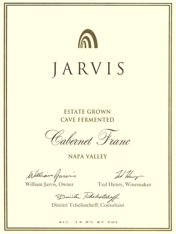 Jarvis Cabernet Franc 2007 Front Label