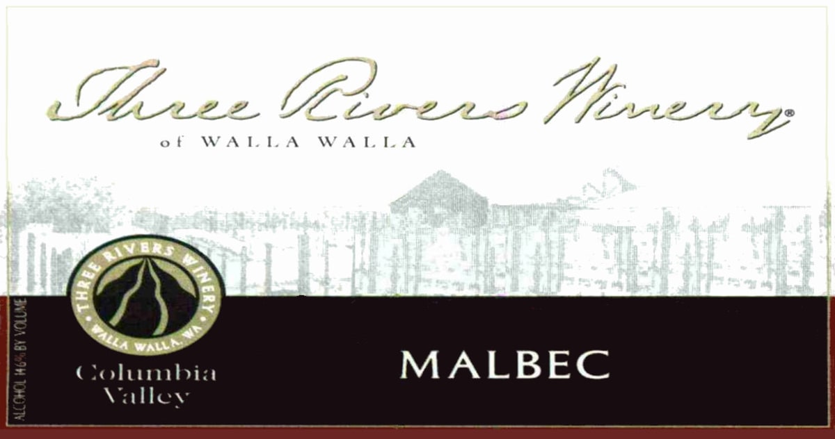 Three Rivers Malbec 2010 Front Label