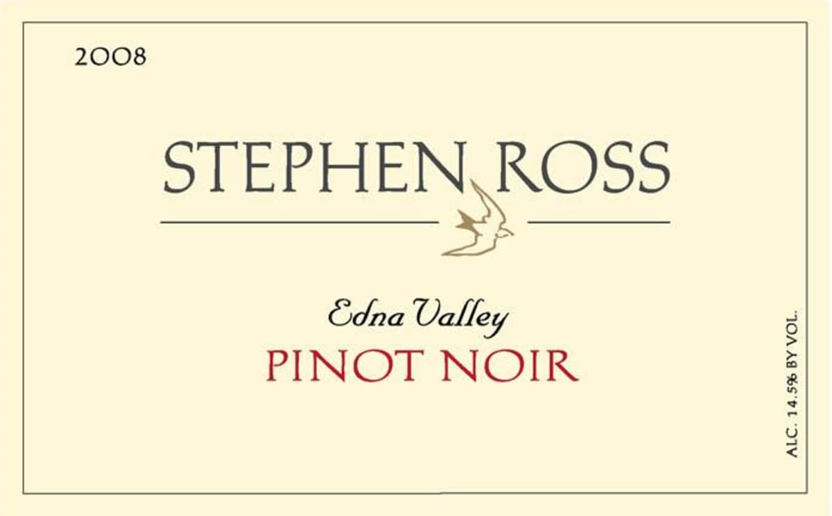 Stephen Ross Edna Valley Pinot Noir 2008 Front Label