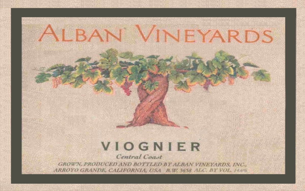Alban Central Coast Viognier 2015 Front Label