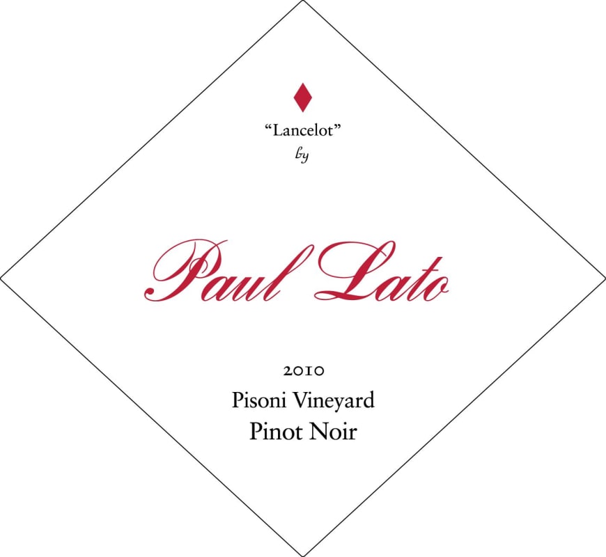 Paul Lato Lancelot Pisoni Vineyard Pinot Noir 2010 Front Label