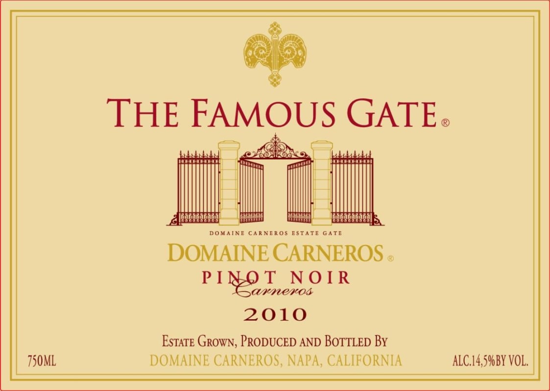 Domaine Carneros The Famous Gate Pinot Noir 2010 | Wine.com