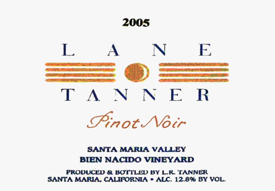 Lane Tanner Bien Nacido Pinot Noir 2005 Front Label