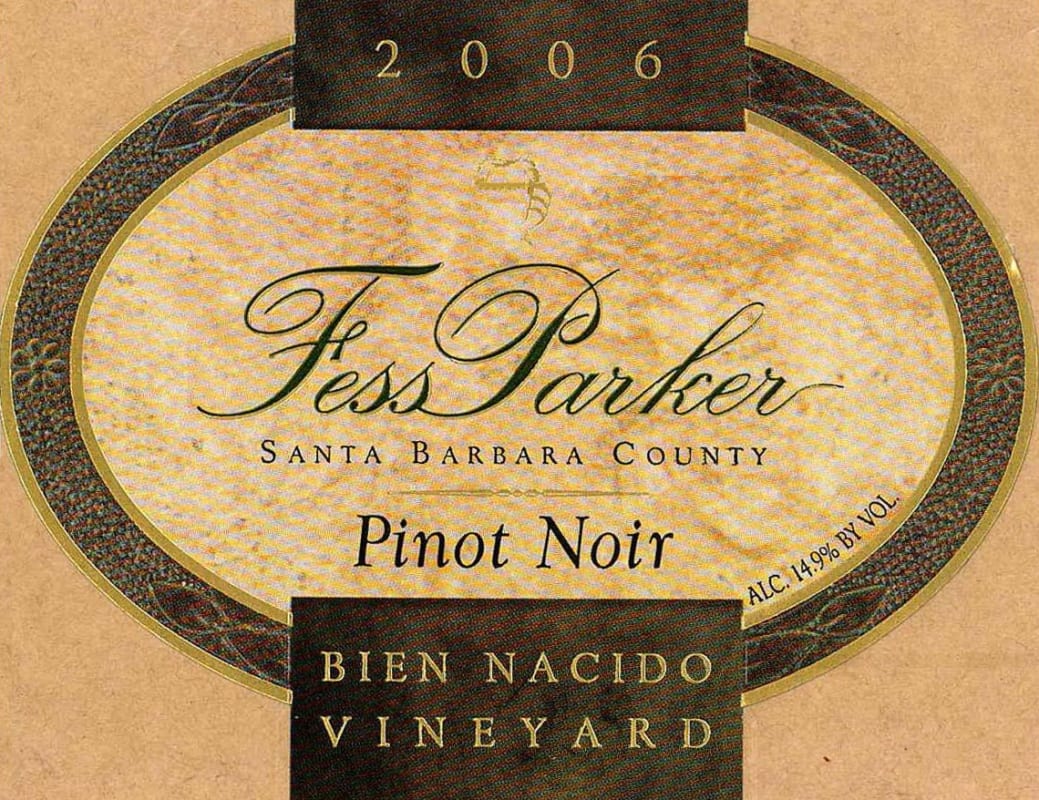 Fess Parker Bien Nacido Vineyard Pinot Noir 2006 Front Label