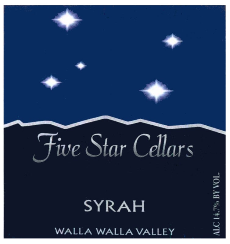 Five Star Cellars Syrah 2006 Front Label