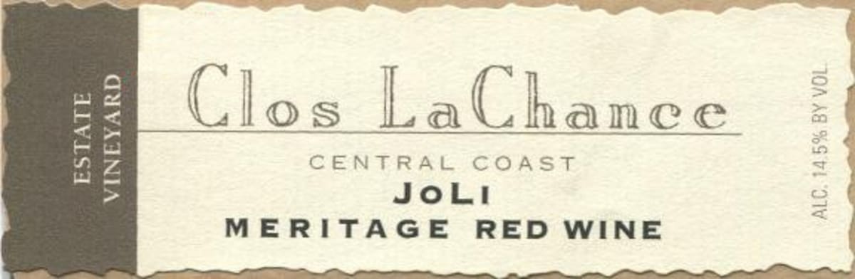 Clos LaChance Joli Meritage 2009 Front Label