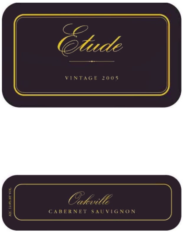 Etude Rutherford Cabernet Sauvignon 2005 Front Label