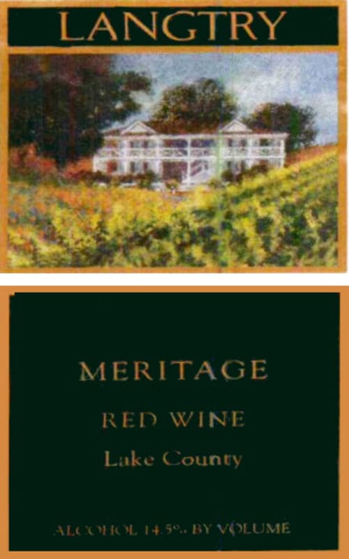 Langtry Estate Meritage 2014 Front Label