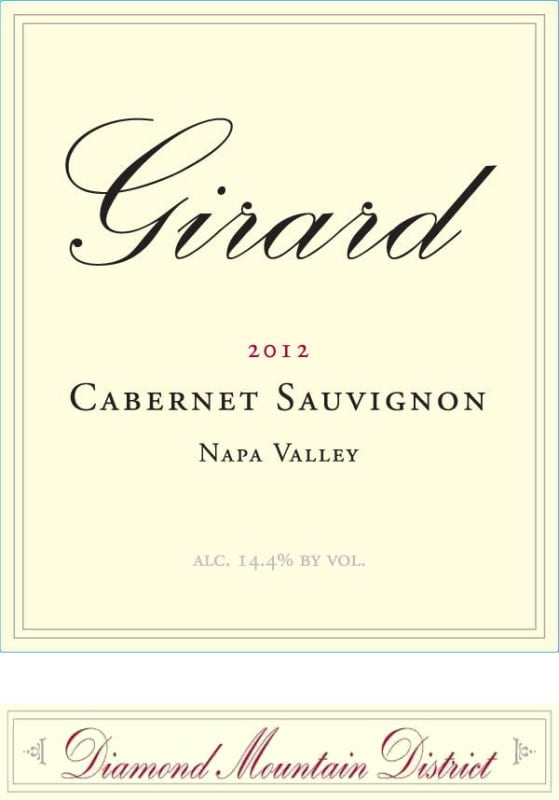 Girard Diamond Mountain District Cabernet Sauvignon 2012 Front Label