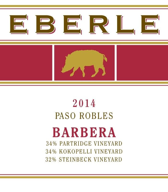 Eberle Barbera 2014 Front Label