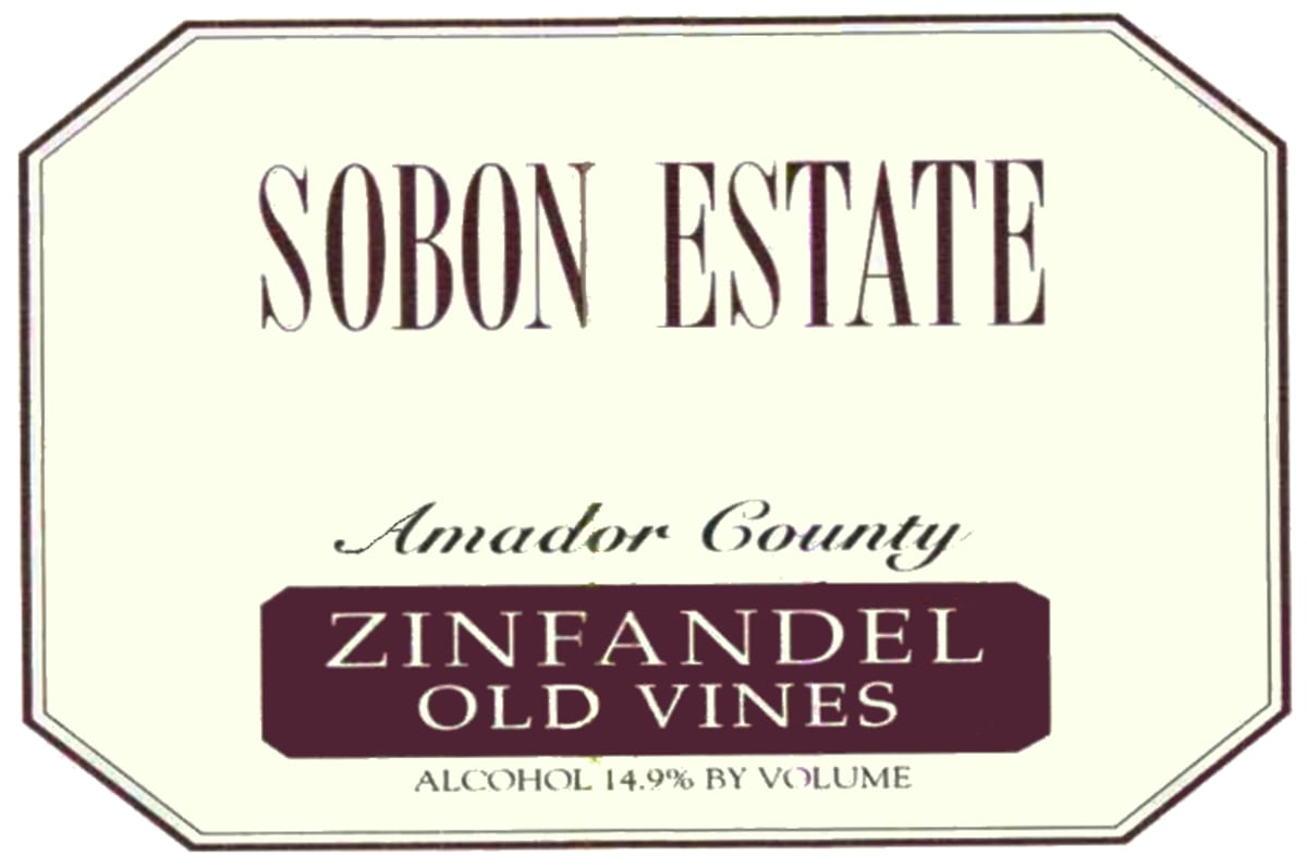 Sobon Estate Old Vines Zinfandel 2007 Front Label