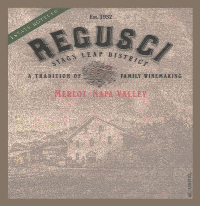 Regusci Winery Merlot 2005 Front Label
