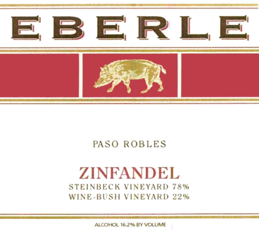 Eberle Steinbeck Vineyard Zinfandel 2015 Front Label