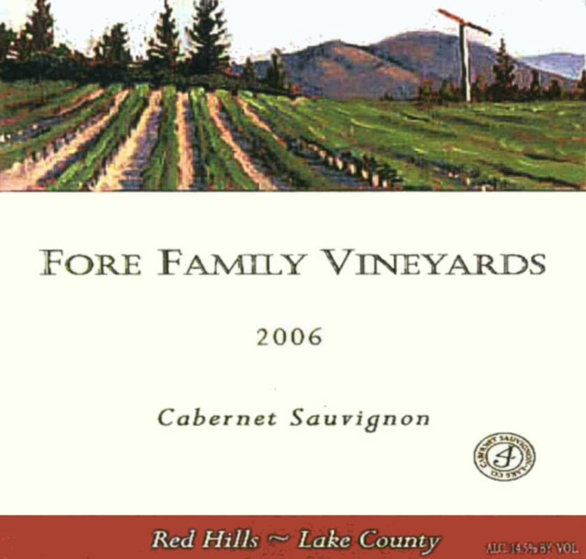 Fore Family Vineyards Cabernet Sauvignon 2006 Front Label