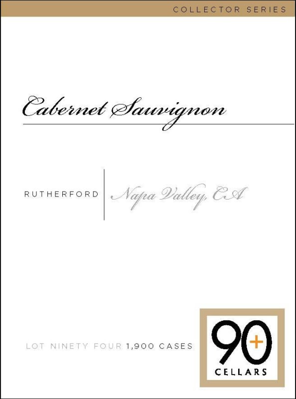 Ninety Plus Cellars Lot 94 Collectors Series Cabernet Sauvignon 2015 Front Label