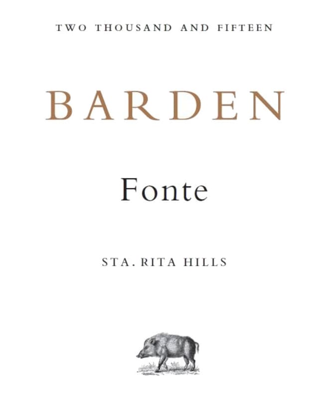 Margerum Barden Fonte 2015 Front Label