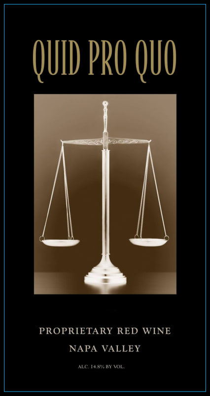 Ahnfeldt Wines Quid Pro Quo Red 2012 Front Label