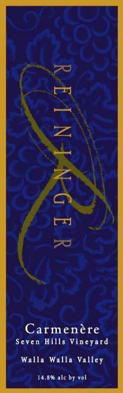 Reininger Carmenere 2005 Front Label