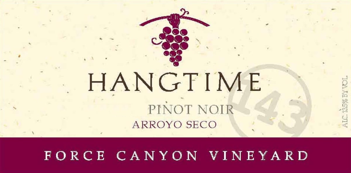 Hangtime Force Canyon Vineyard Pinot Noir 2008 Front Label
