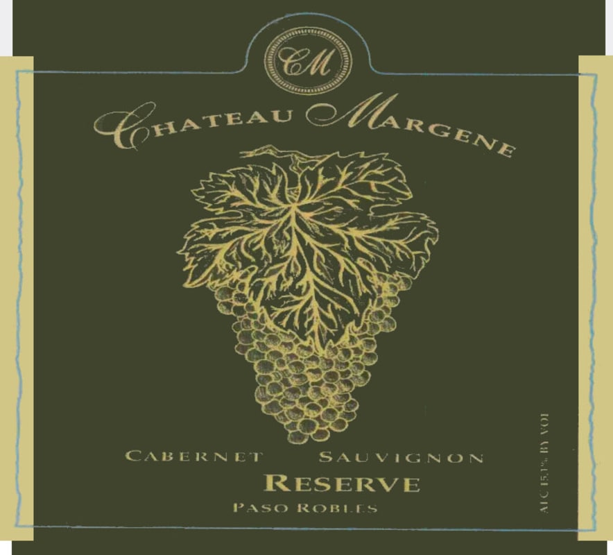 Chateau Margene Reserve Cabernet Sauvignon 2001 Front Label
