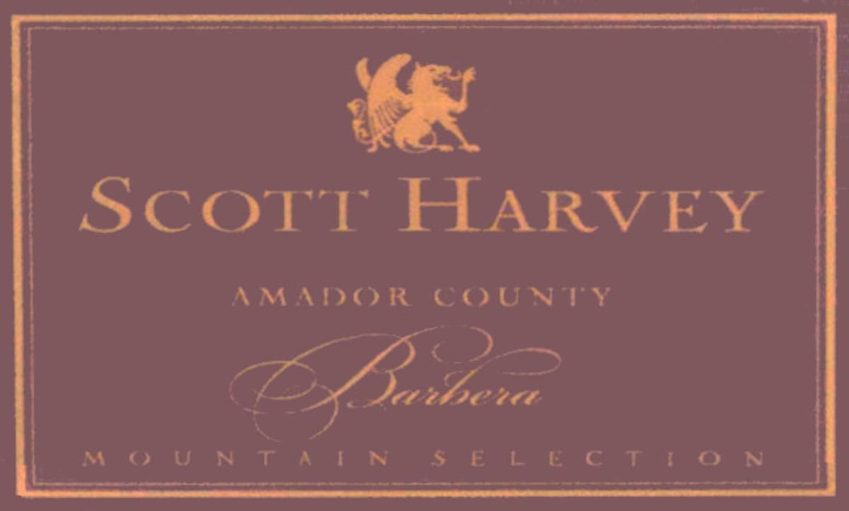 Scott Harvey Mountain Selection Barbera 2005 Front Label