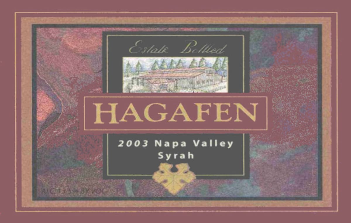 Hagafen Syrah (OU Kosher) 2003 Front Label