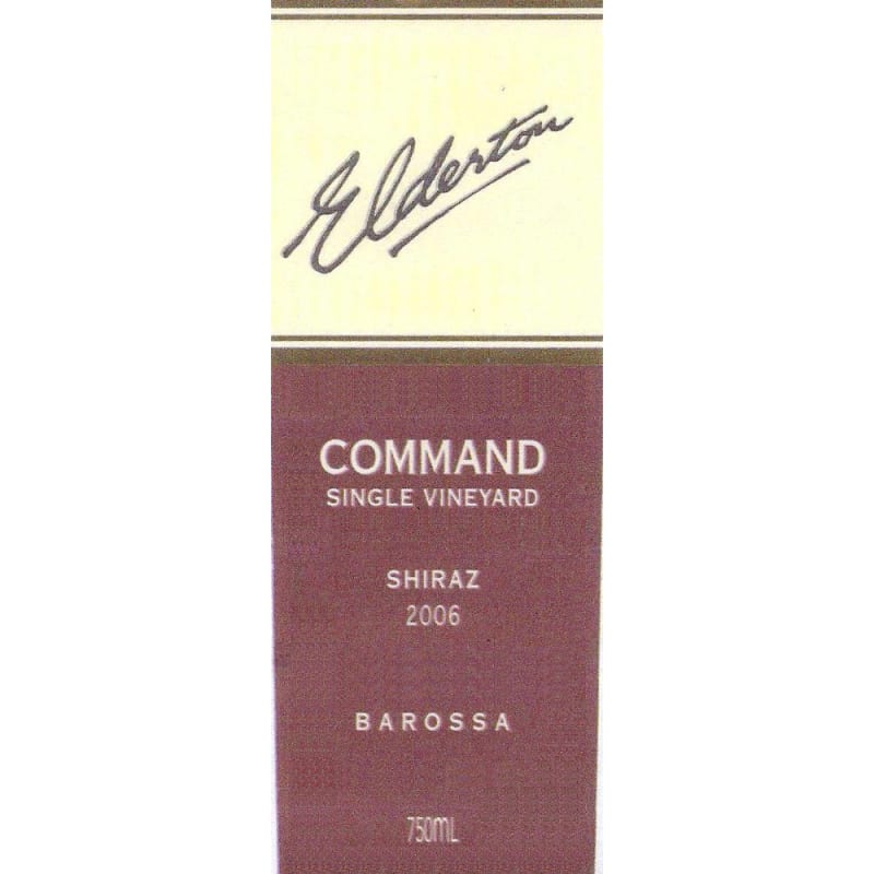 Elderton Shiraz 2006 Front Label