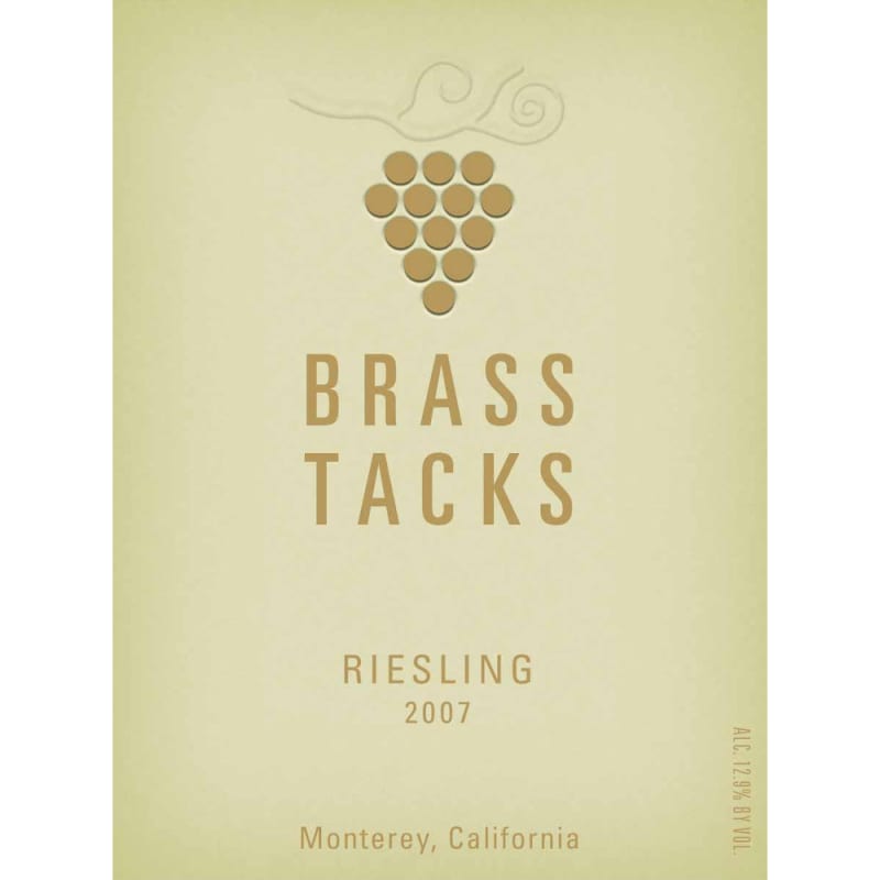Brass Tacks Riesling 2007 Front Label