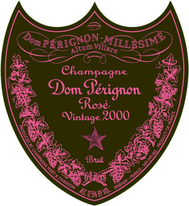 Dom Perignon Luminous Collection Millesime Rose 2000 Front Label