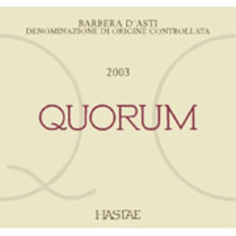 Quorum Barbera d'Asti 2003 Front Label