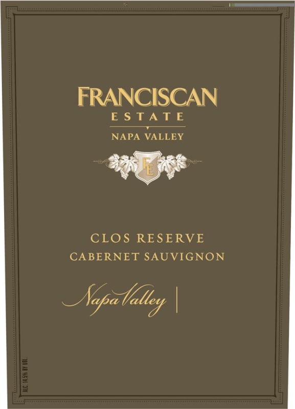 Franciscan Estate Clos Vineyard Reserve Cabernet Sauvignon 2010 Front Label