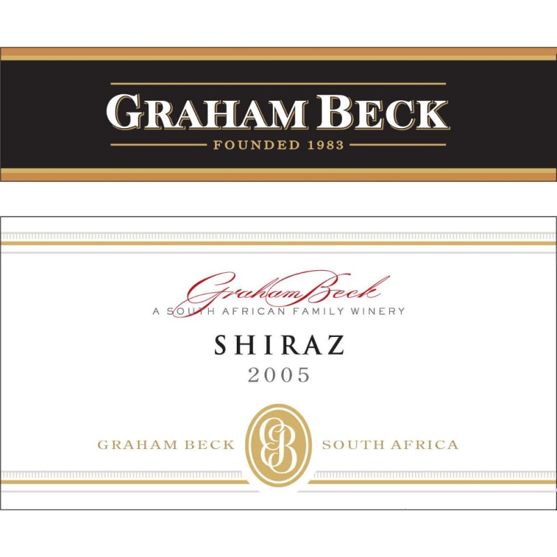 Graham Beck Shiraz 2005 Front Label