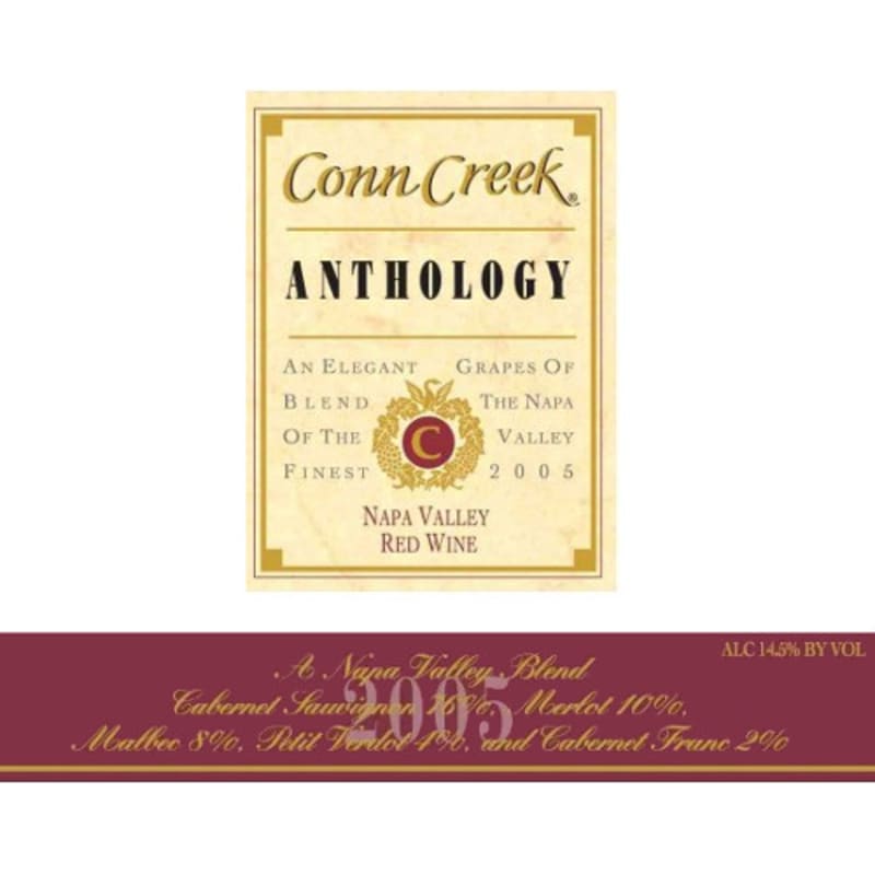 Conn Creek Anthology Red Blend 2005 Front Label