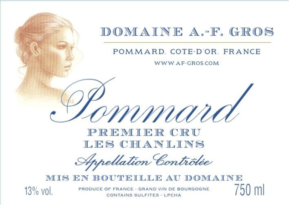 Domaine A.F. Gros Pommard Premier Cru Le Chanlins 2010 Front Label