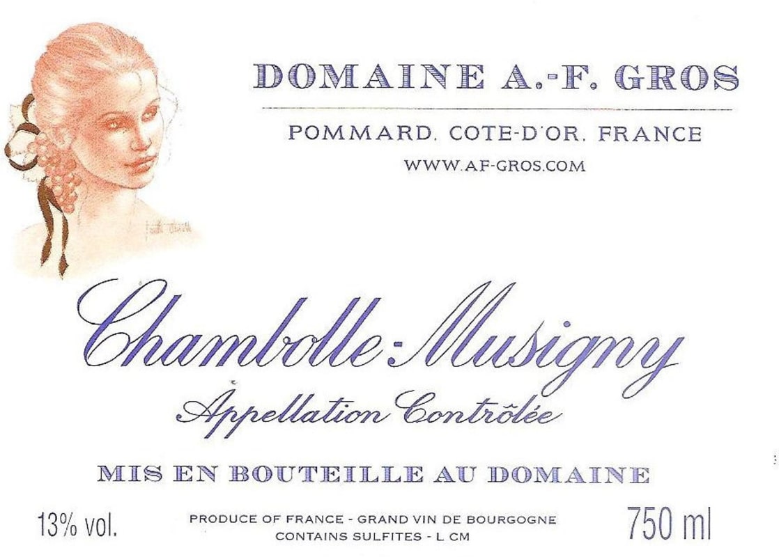 Domaine A.F. Gros Chambolle Musigny 2010 Front Label