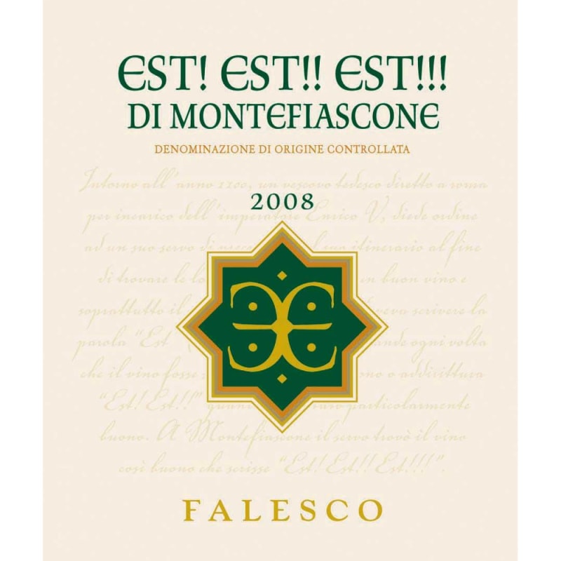 Falesco Est! Est! Est! 2008 Front Label