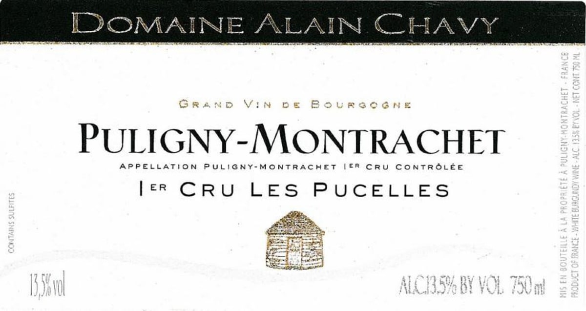 Alain Chavy Puligny-Montrachet Les Pucelles 2012 Front Label