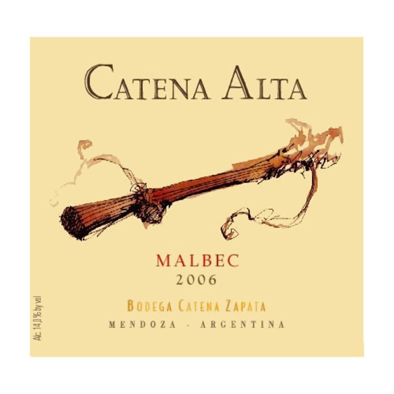 Catena Alta Malbec 2006 Front Label