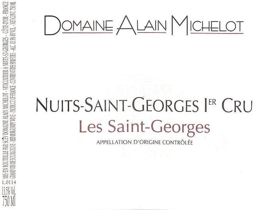 Alain Michelot Nuits St. Georges Les Saint Georges Premier Cru 2009 Front Label