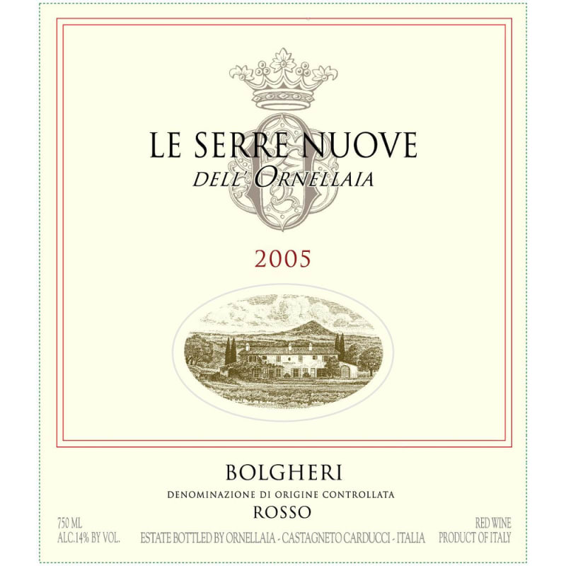 Ornellaia Le Serre Nuove 2005 Front Label
