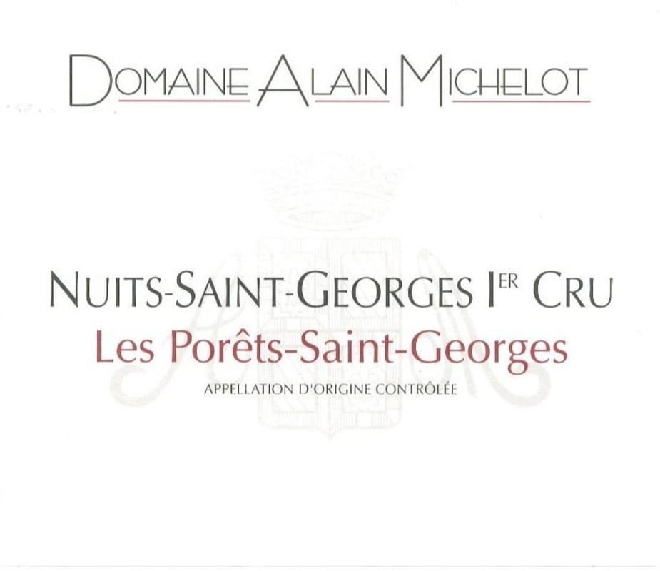 Alain Michelot Nuits St. Georges Les Porets Saint Georges Premier Cru 2011 Front Label