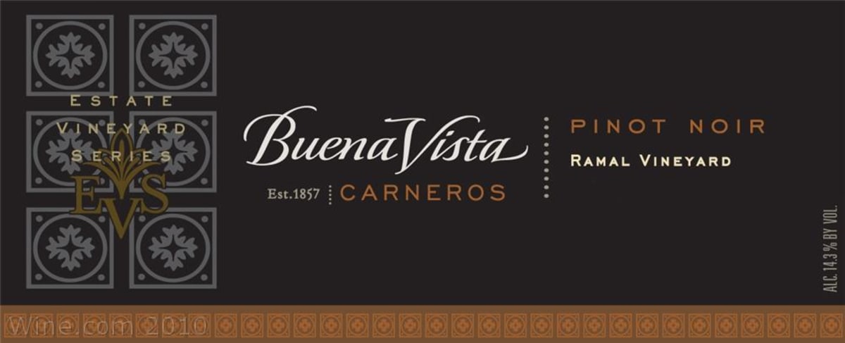 Buena Vista Pinot Noir Ramal Vineyard Estate 2006 Front Label