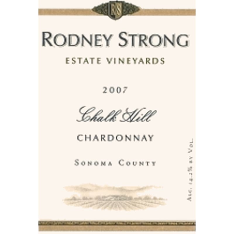 Rodney Strong Chalk Hill Chardonnay 2007 Front Label