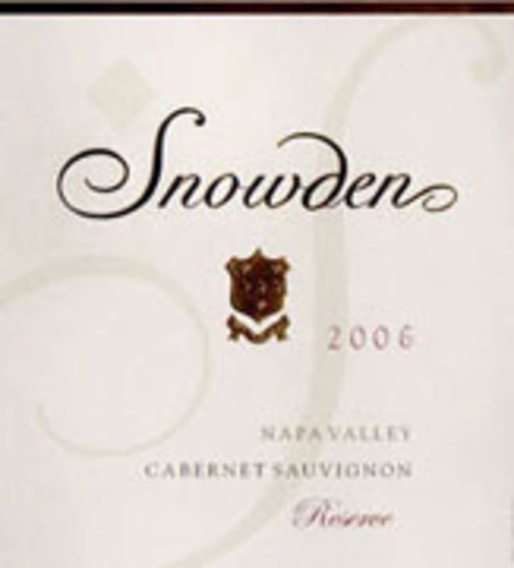 Snowden Reserve Cabernet Sauvignon 2006 Front Label
