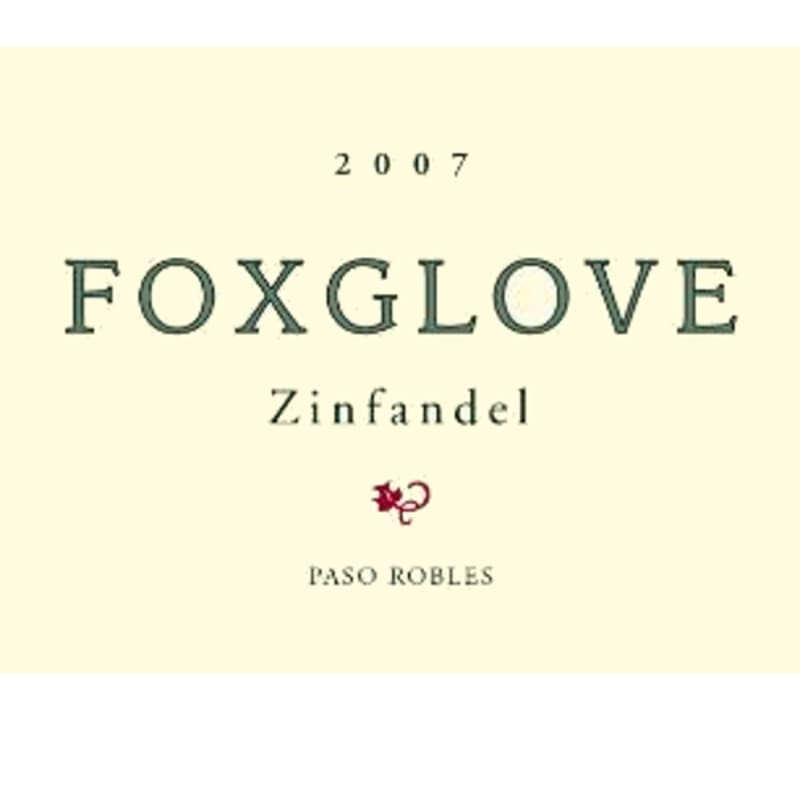 Foxglove Zinfandel 2007 Front Label