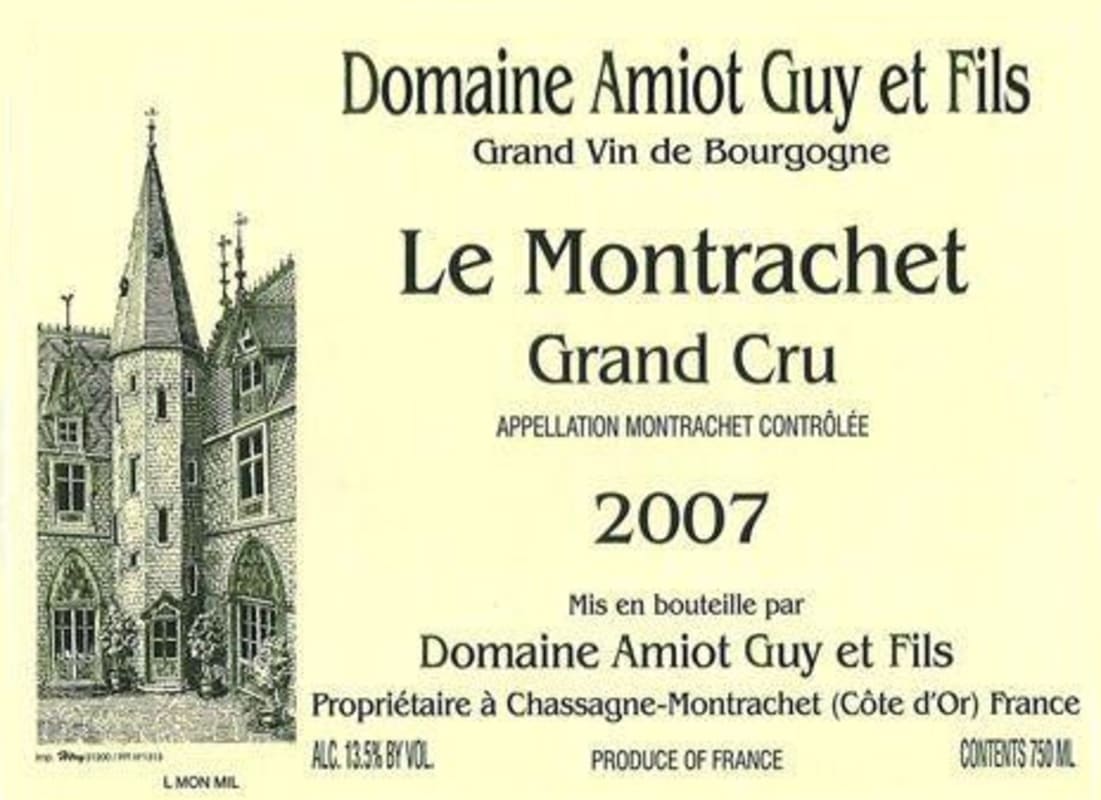 Guy Amiot Le Montrachet Grand Cru 2007 Front Label